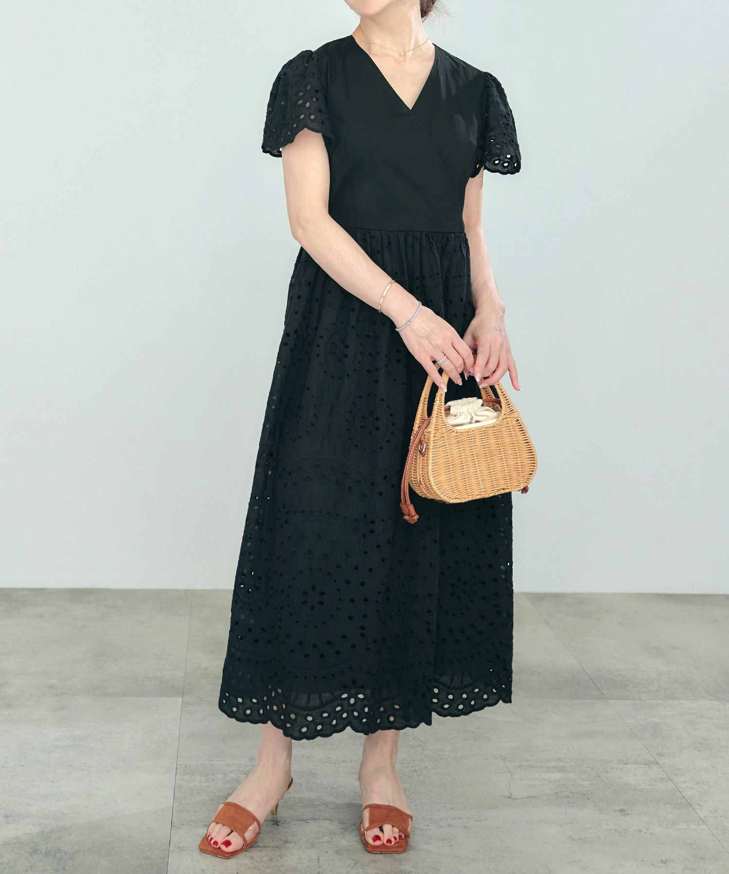 カシュクール コットンレース ワンピース Liala×PG