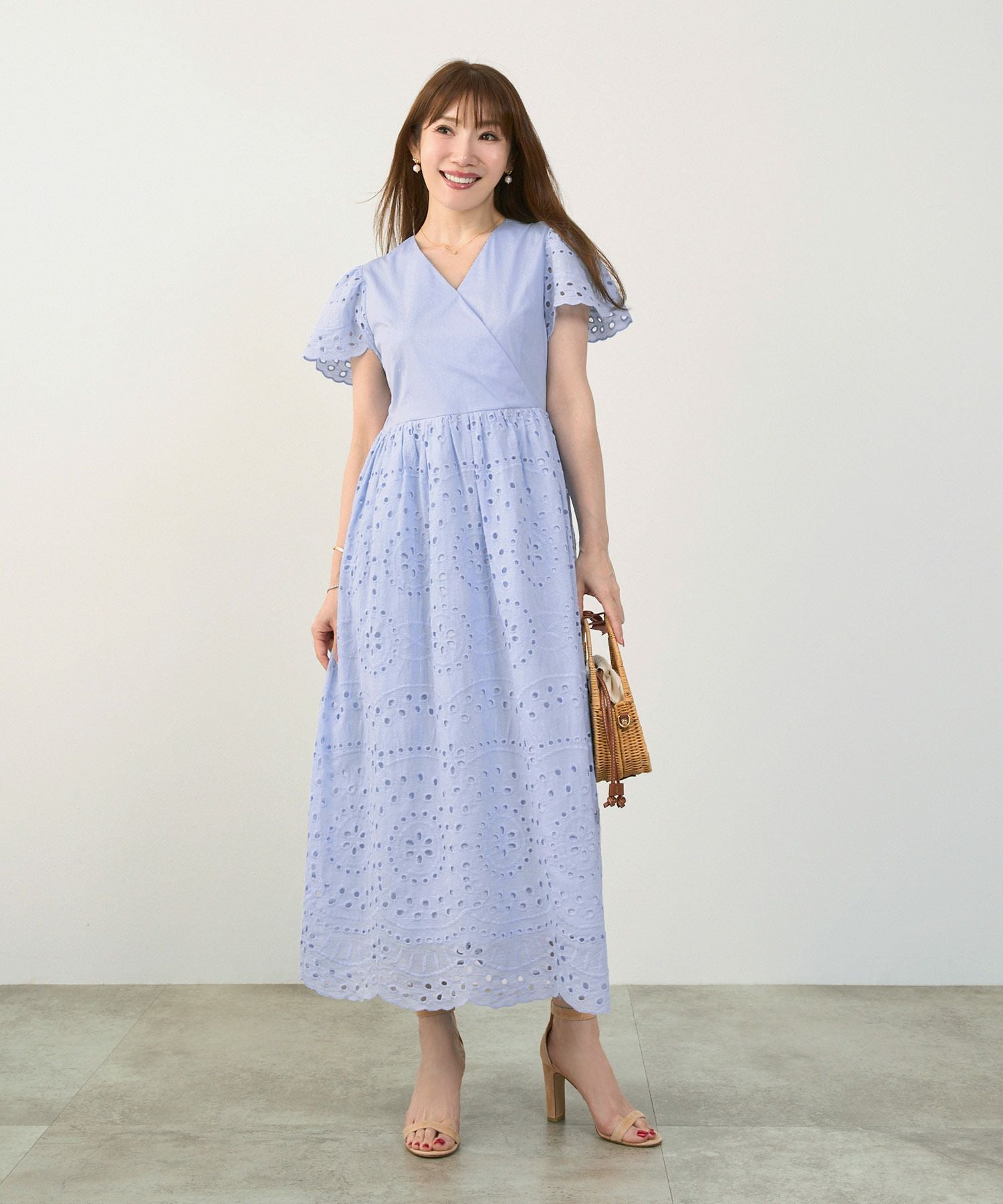 カシュクール コットンレース ワンピース Liala×PG