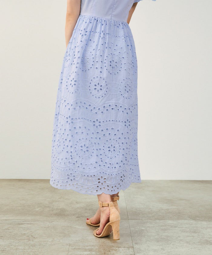 手洗い可Vネックレースおしゃれフェミニンナチュラル上品大人可愛いきれいめ夏ジョイントスペース