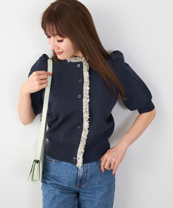 新色追加 手洗い可 オフィス パフ袖 おしゃれ フェミニン 上品 大人可愛い きれいめ シンプル カジュアル ジョイントスペース