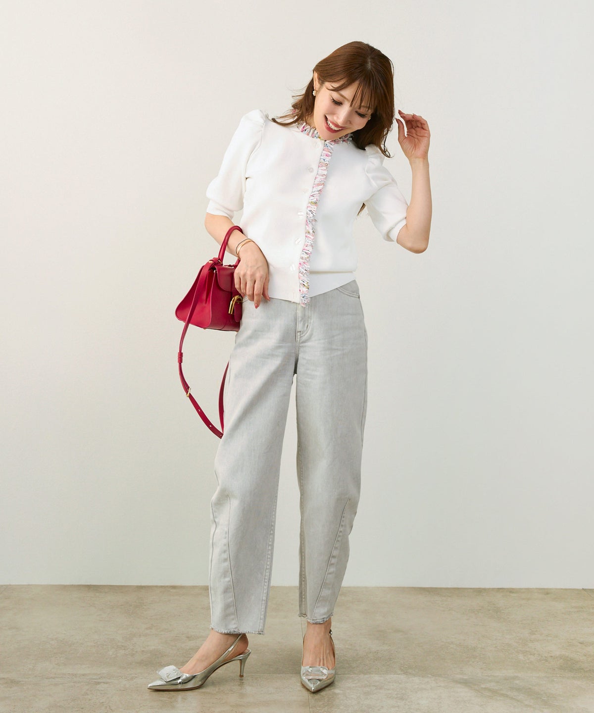 新色追加 手洗い可 オフィス パフ袖 おしゃれ フェミニン 上品 大人可愛い きれいめ シンプル カジュアル ジョイントスペース