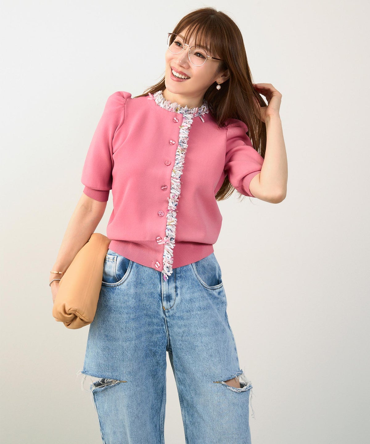 新色追加 手洗い可 オフィス パフ袖 おしゃれ フェミニン 上品 大人可愛い きれいめ シンプル カジュアル ジョイントスペース