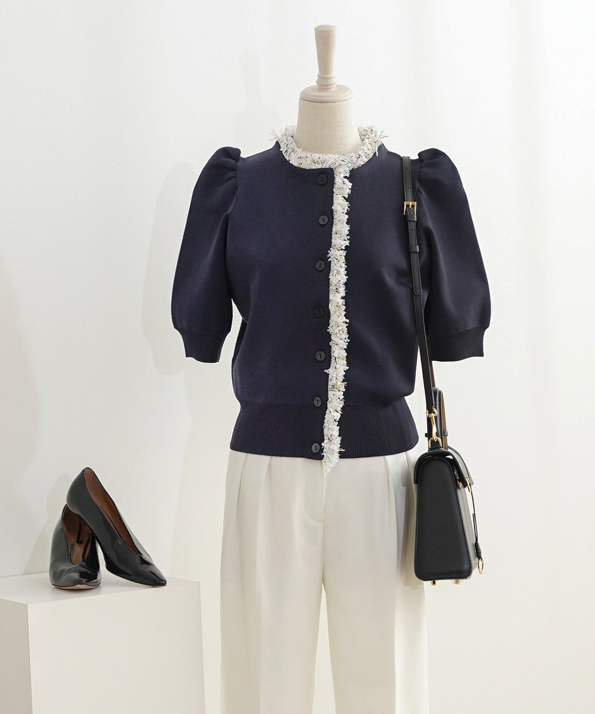 新色追加 手洗い可 オフィス パフ袖 おしゃれ フェミニン 上品 大人可愛い きれいめ シンプル カジュアル ジョイントスペース