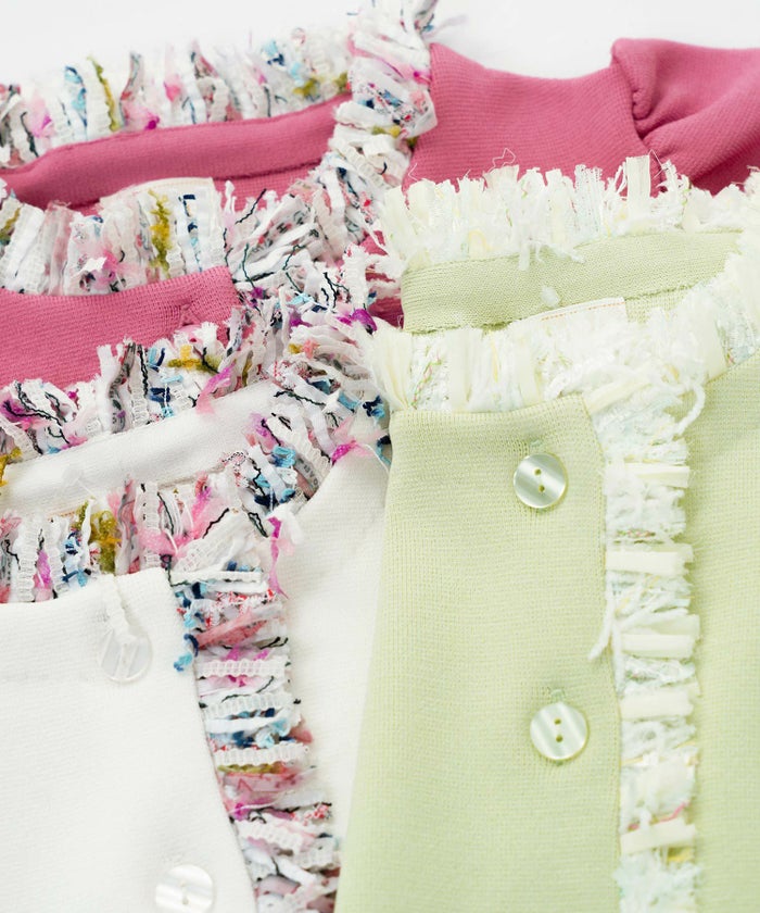 手洗い可体型カバーオフィスラウンドネックパフ袖おしゃれフェミニン上品大人可愛いきれいめシンプルカジュアルジョイントスペース