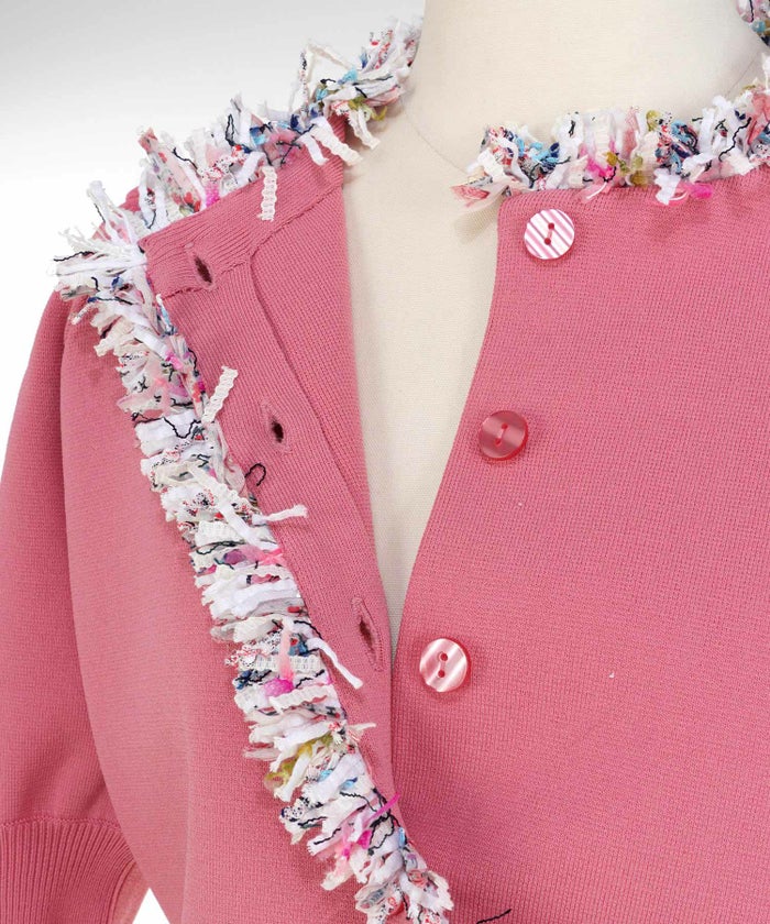 手洗い可体型カバーオフィスラウンドネックパフ袖おしゃれフェミニン上品大人可愛いきれいめシンプルカジュアルジョイントスペース