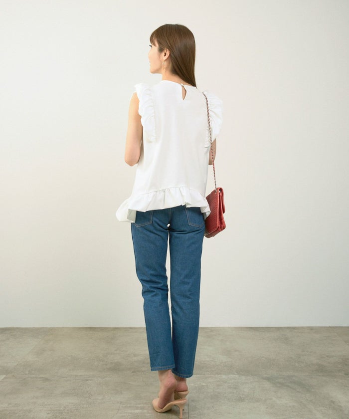 手洗い可おしゃれノースリーブイレヘムフェミニンナチュラルカジュアル上品大人可愛いきれいめ体型カバー夏ジョイントスペース