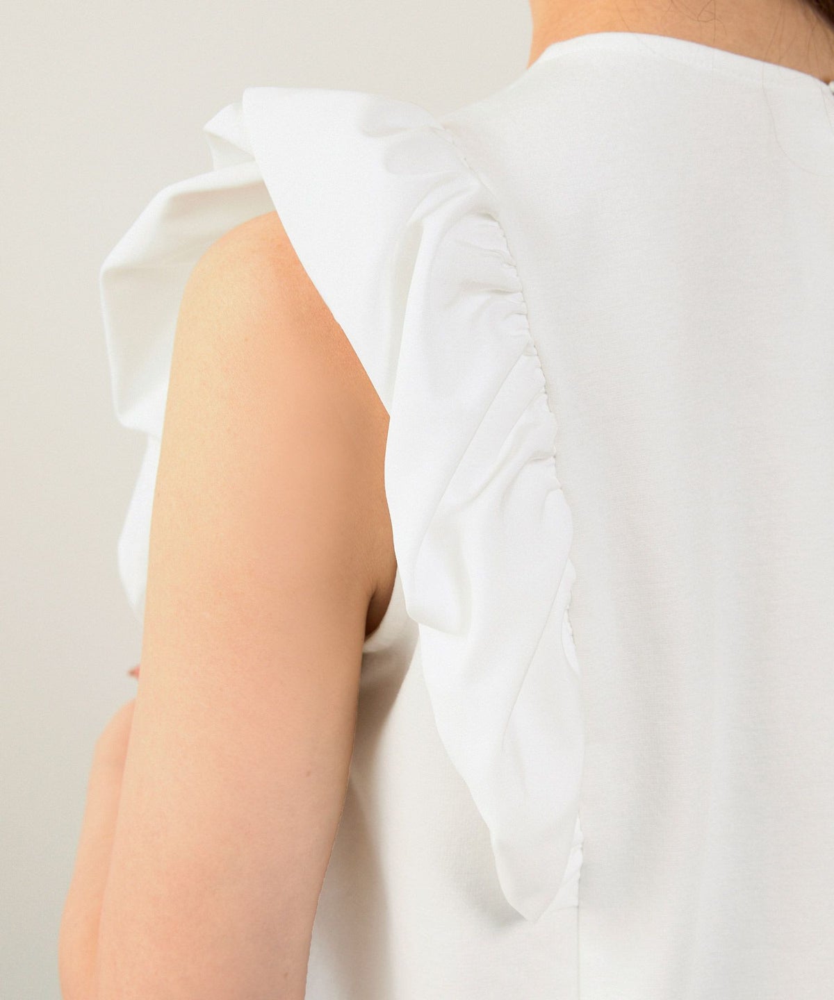 手洗い可おしゃれノースリーブイレヘムフェミニンナチュラルカジュアル上品大人可愛いきれいめ体型カバー夏ジョイントスペース