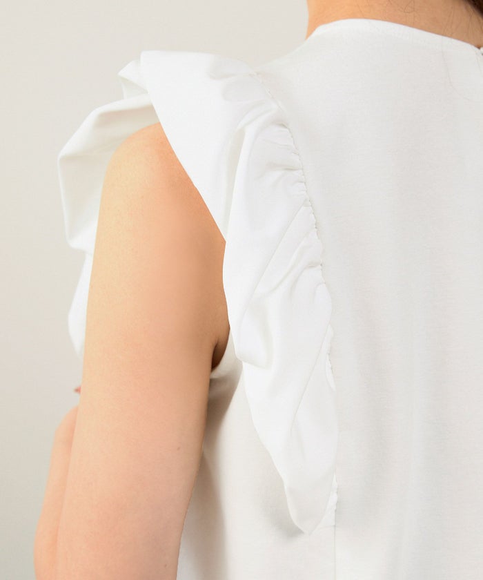 手洗い可おしゃれノースリーブイレヘムフェミニンナチュラルカジュアル上品大人可愛いきれいめ体型カバー夏ジョイントスペース