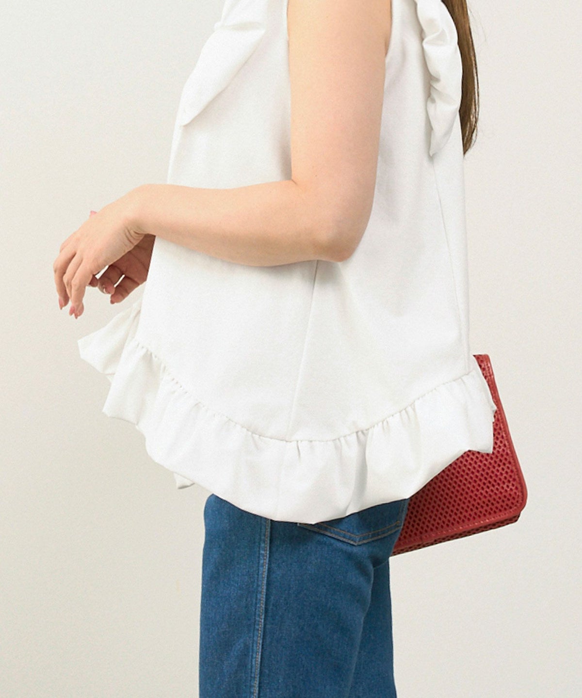 手洗い可おしゃれノースリーブイレヘムフェミニンナチュラルカジュアル上品大人可愛いきれいめ体型カバー夏ジョイントスペース