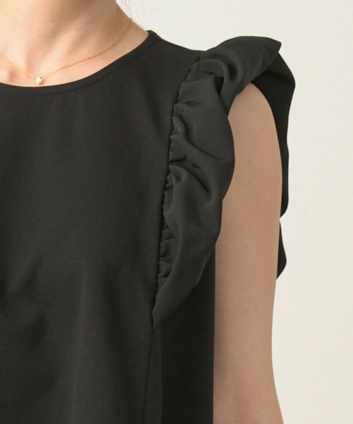 手洗い可おしゃれノースリーブイレヘムフェミニンナチュラルカジュアル上品大人可愛いきれいめ体型カバー夏ジョイントスペース