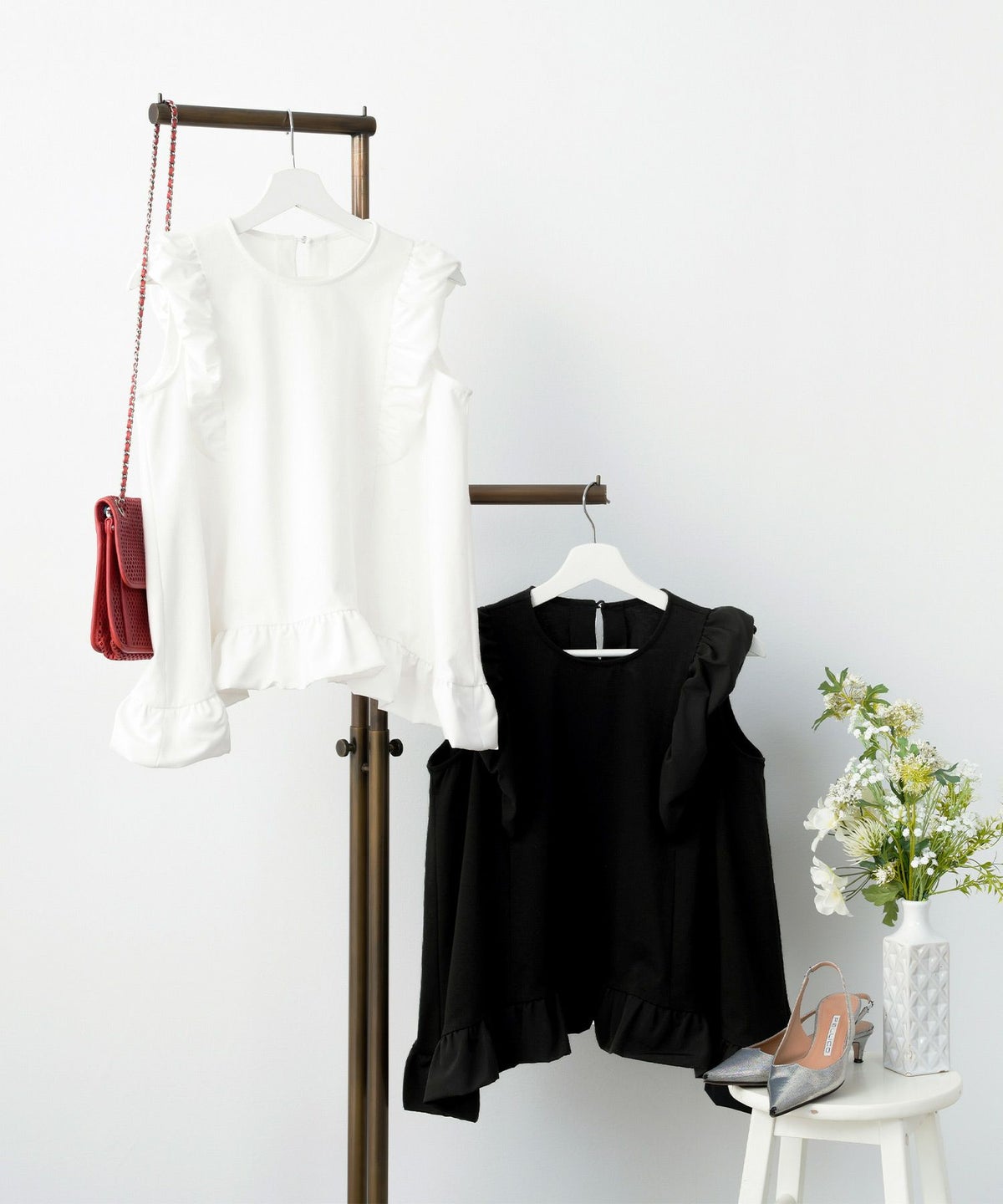 手洗い可おしゃれノースリーブイレヘムフェミニンナチュラルカジュアル上品大人可愛いきれいめ体型カバー夏ジョイントスペース