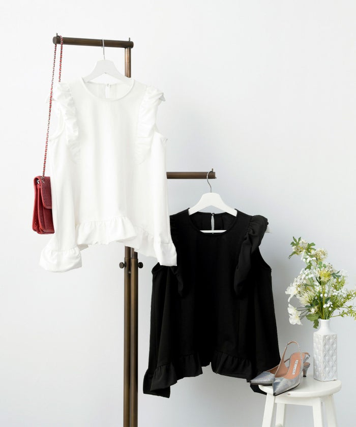 手洗い可おしゃれノースリーブイレヘムフェミニンナチュラルカジュアル上品大人可愛いきれいめ体型カバー夏ジョイントスペース