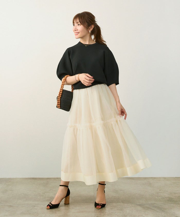 手洗い可上品きれいめエレガントふんわり大人可愛いフリルオールシーズンカジュアルフェニミンジョイントスペース