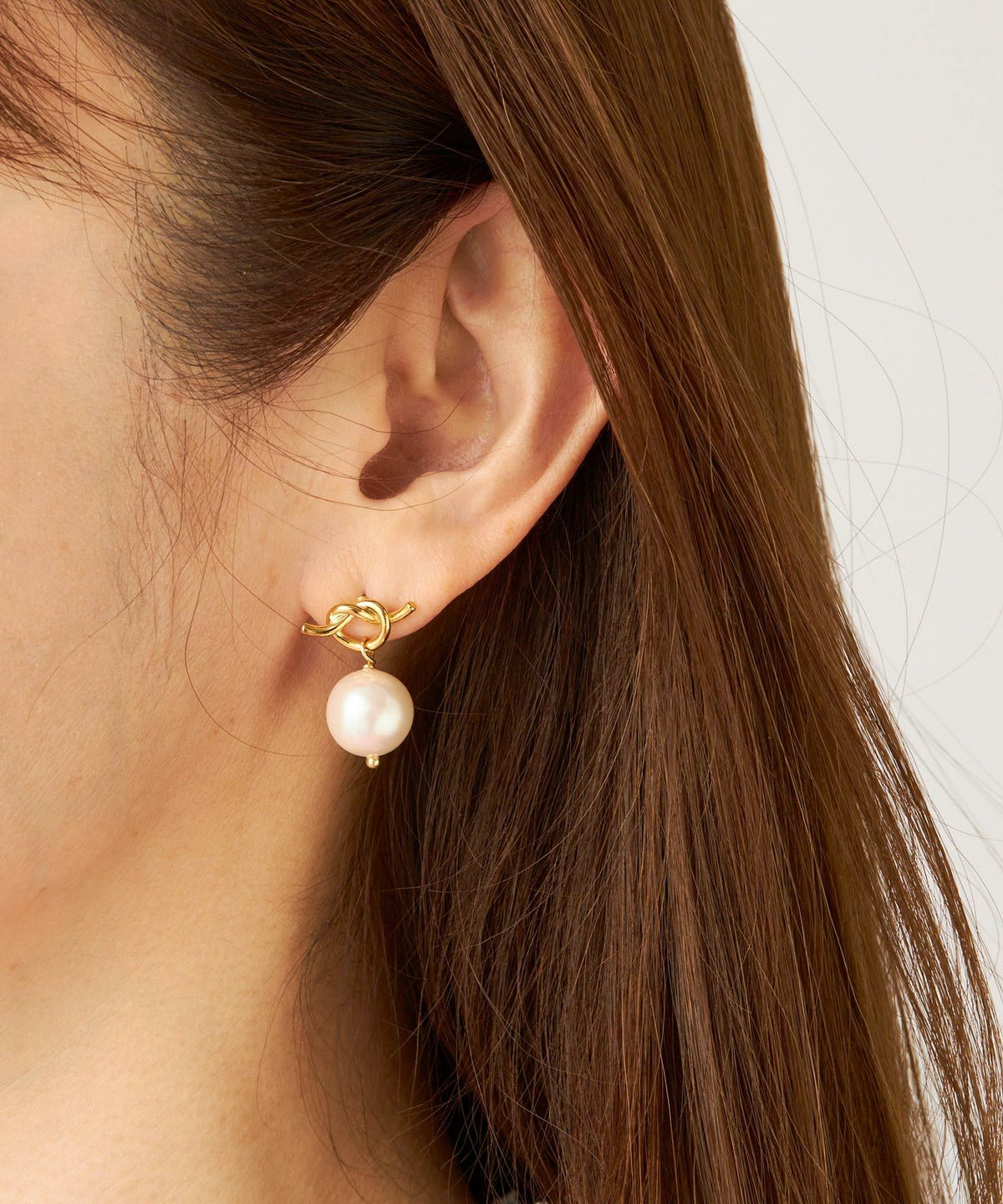 ツイスト リボン パール ピアス イヤリング Twist Ribbon Pearl Pierce Earring