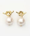 ツイスト リボン パール ピアス イヤリング Twist Ribbon Pearl Pierce Earring