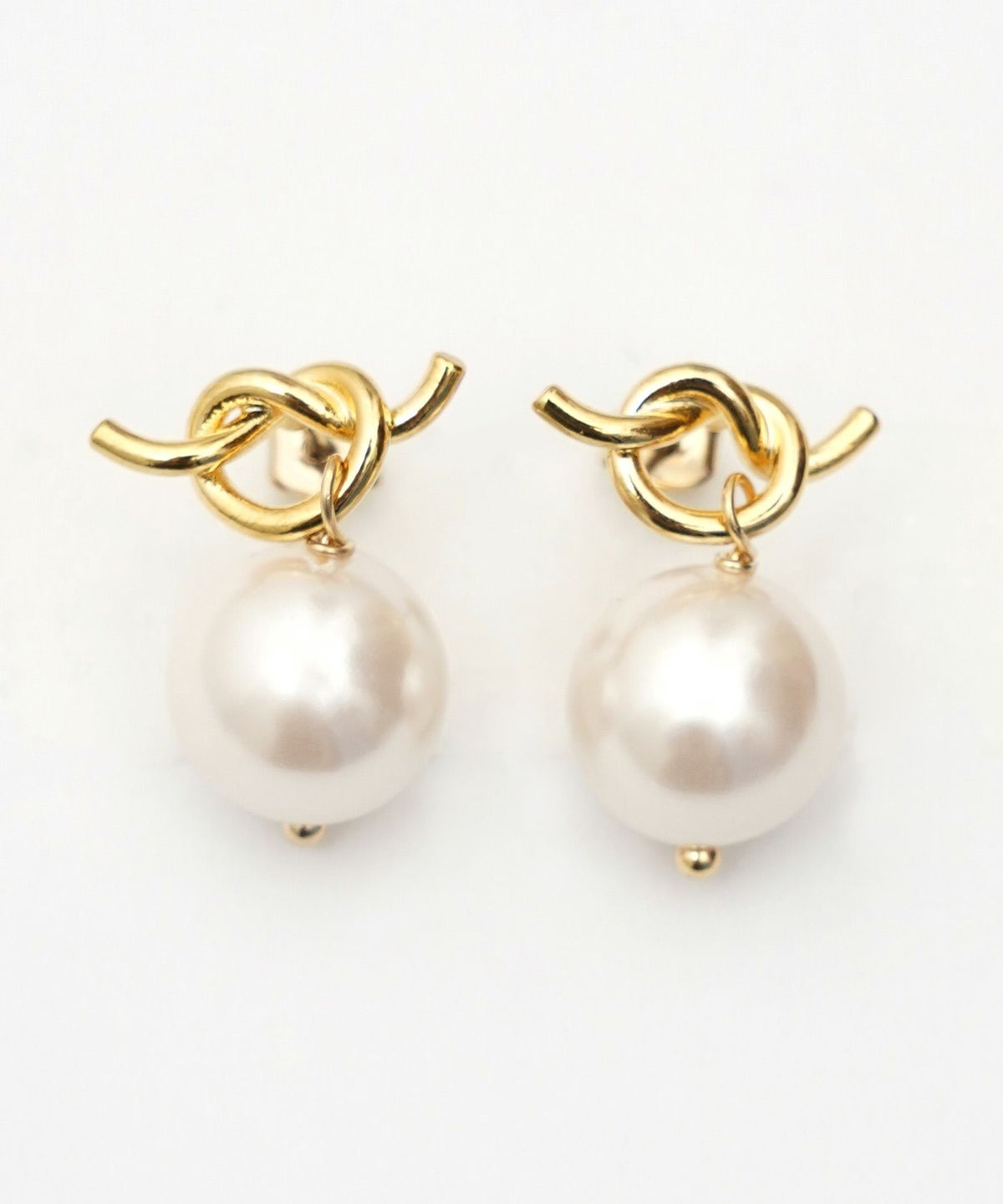 ツイスト リボン パール ピアス イヤリング Twist Ribbon Pearl Pierce Earring