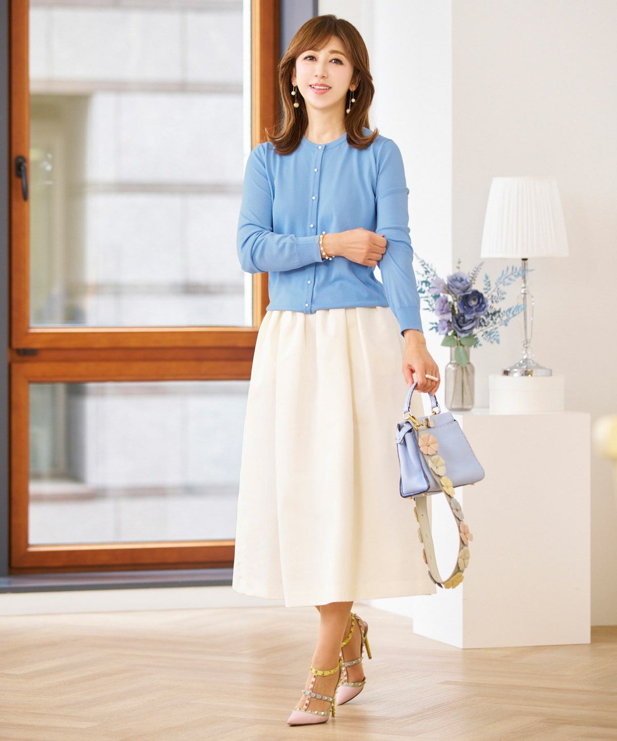 セレクトニットカーディガン長袖春夏サマーニットオフィスきれいめ大人薄手UVカット洗えるジョイントスペース