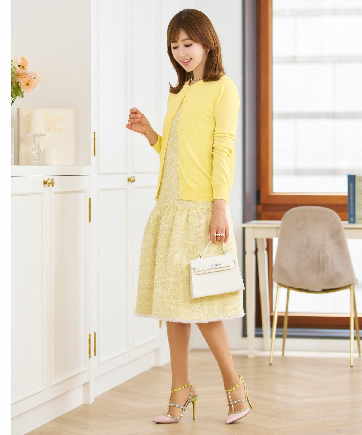 セレクトニットカーディガン長袖春夏サマーニットオフィスきれいめ大人薄手UVカット洗えるジョイントスペース