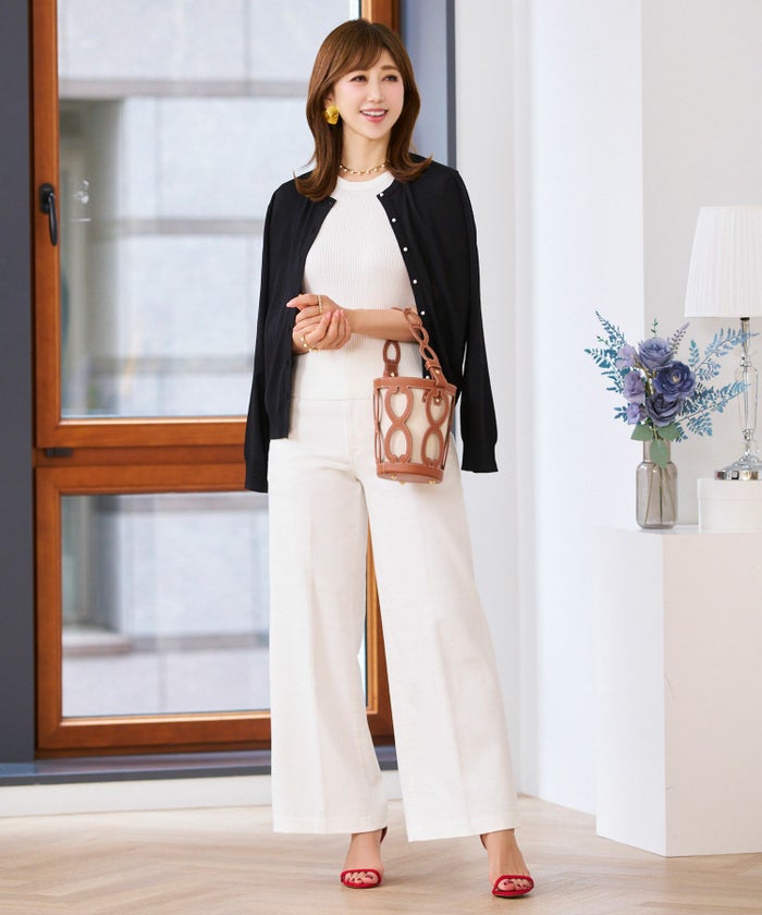 セレクトニットカーディガン長袖春夏サマーニットオフィスきれいめ大人薄手UVカット洗えるジョイントスペース