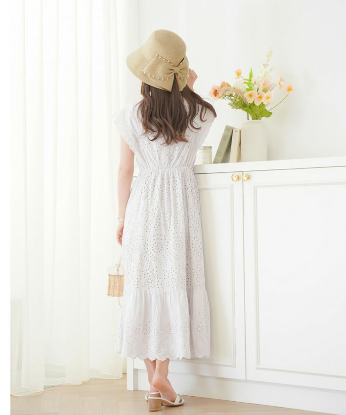 レディース/2025数量限定/帽子/ハット/ストローハット/麦わら/夏/日差し/日除け/軽い/爽やか/手洗い/リボン/パール/ローポニーテール/コンパクト/折り畳みOK/ベージュ/モカ/かわいい/上品/エレガント/フェミニン