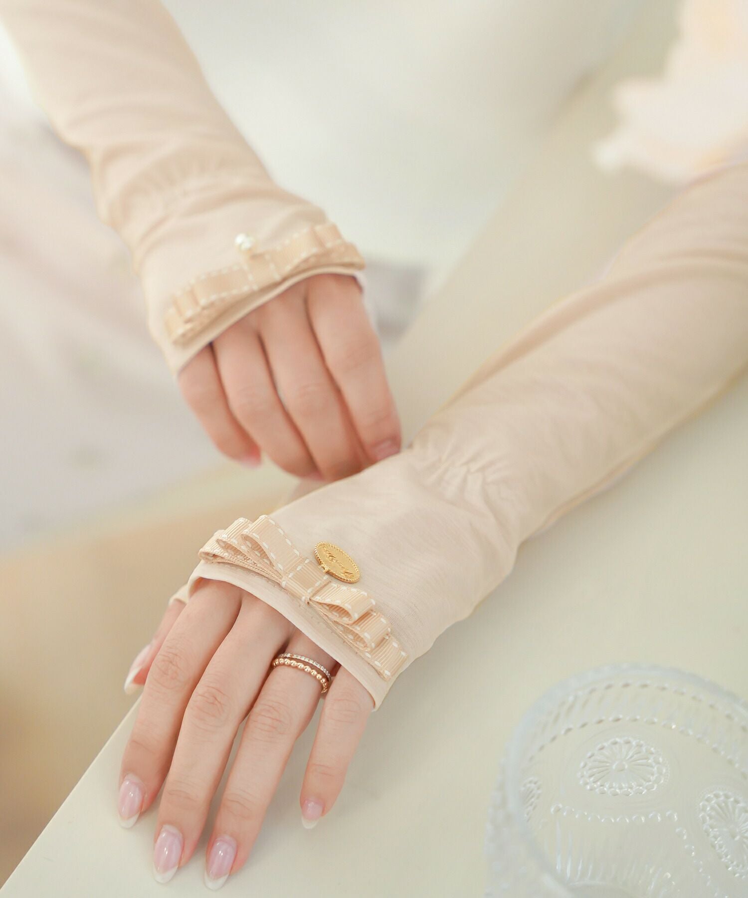 ステッチリボン アームカバー le reve vaniller