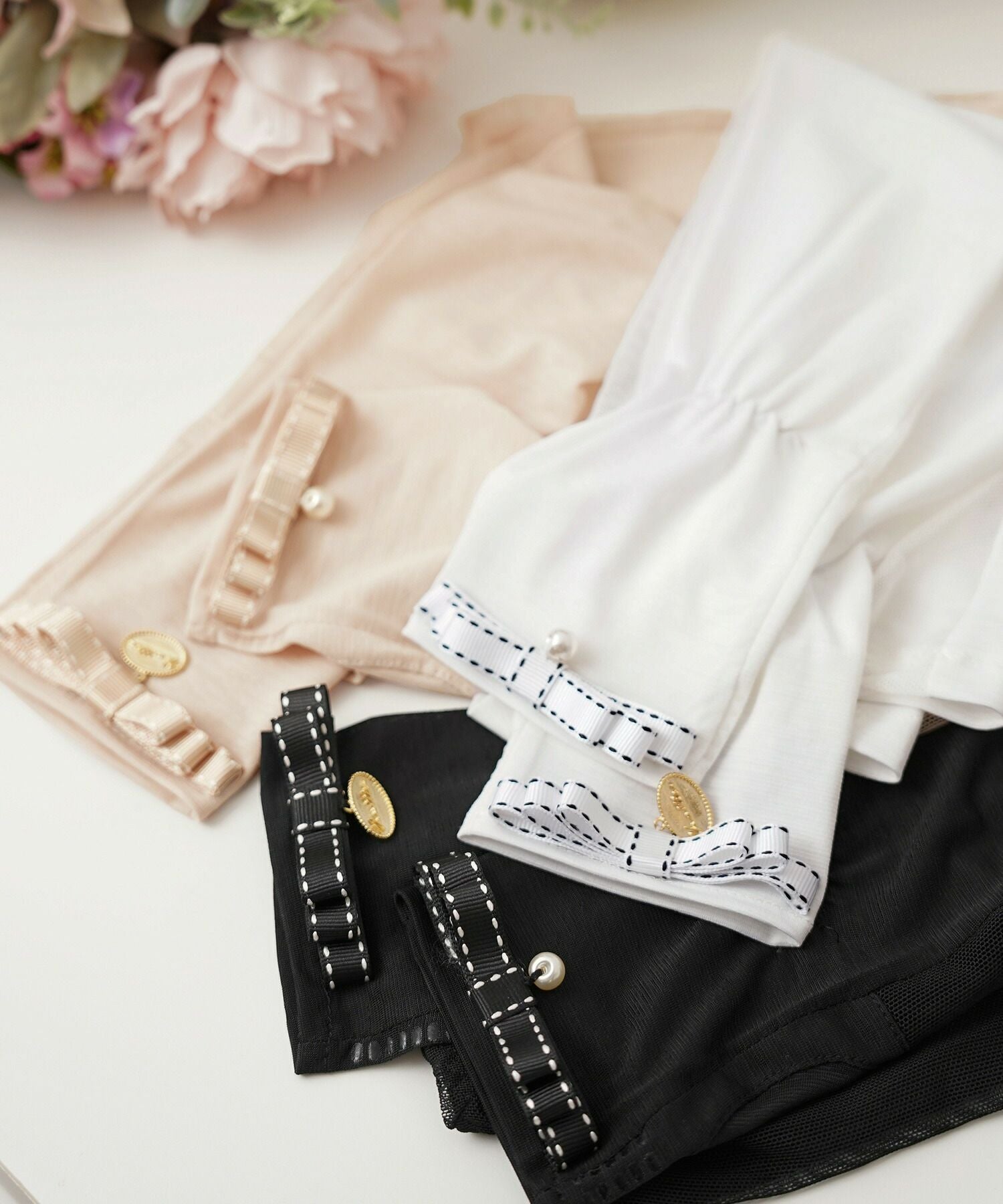 ステッチリボン アームカバー le reve vaniller