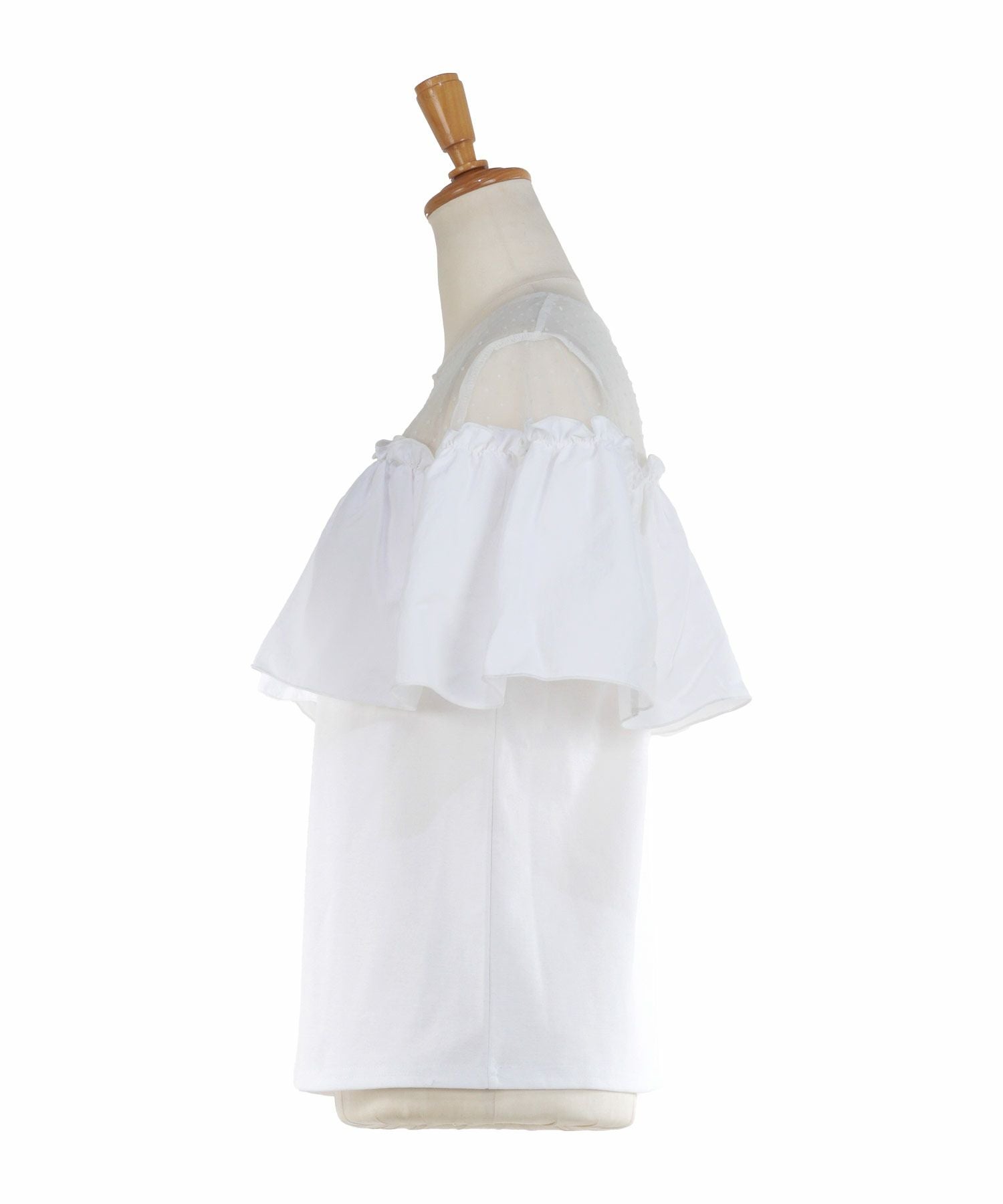 SUMMER-SALE シアードットコンビ フリル カットソー Prima Scherrer 全