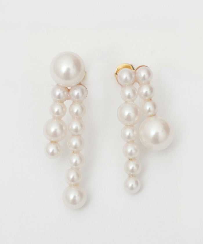 パール アシンメトリー ピアス イヤリング Pearl Asymmetry Pierce Earring