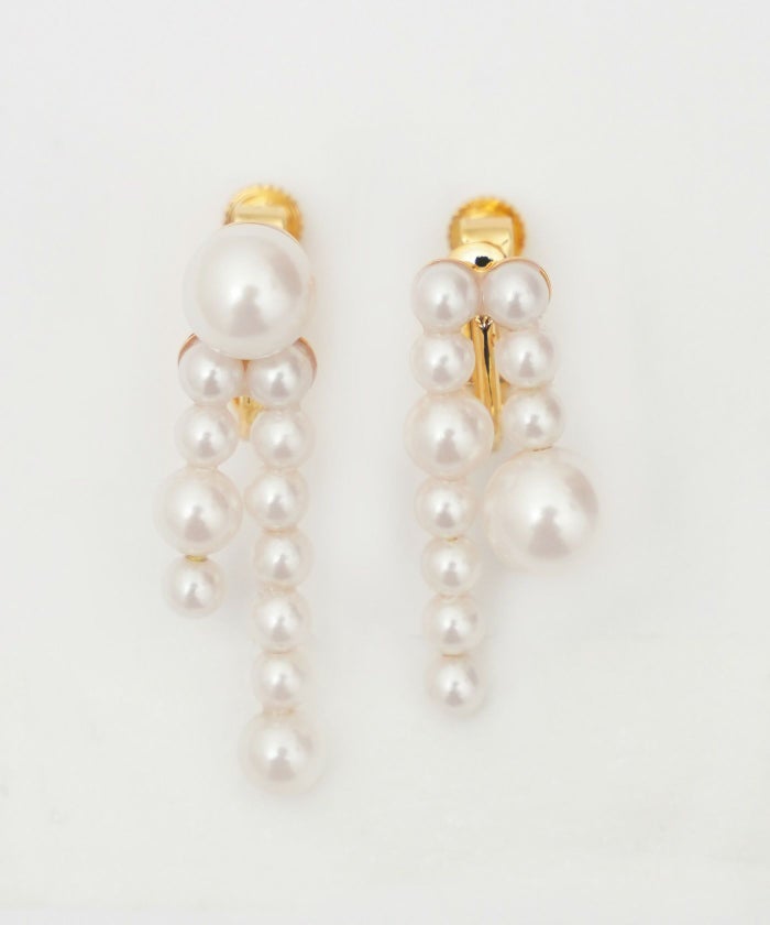 パール アシンメトリー ピアス イヤリング Pearl Asymmetry Pierce Earring