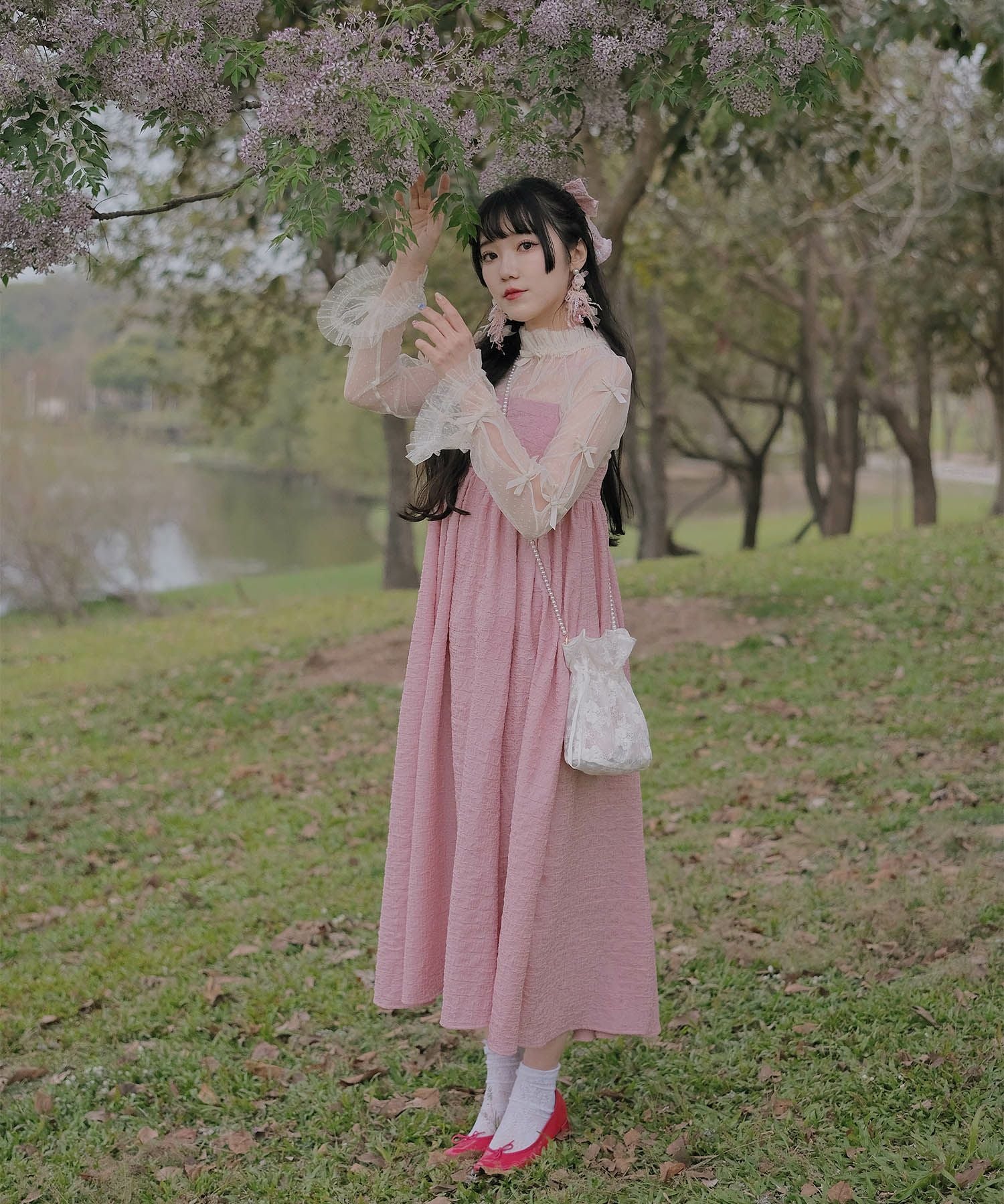 スカーフ付き キャミワンピース