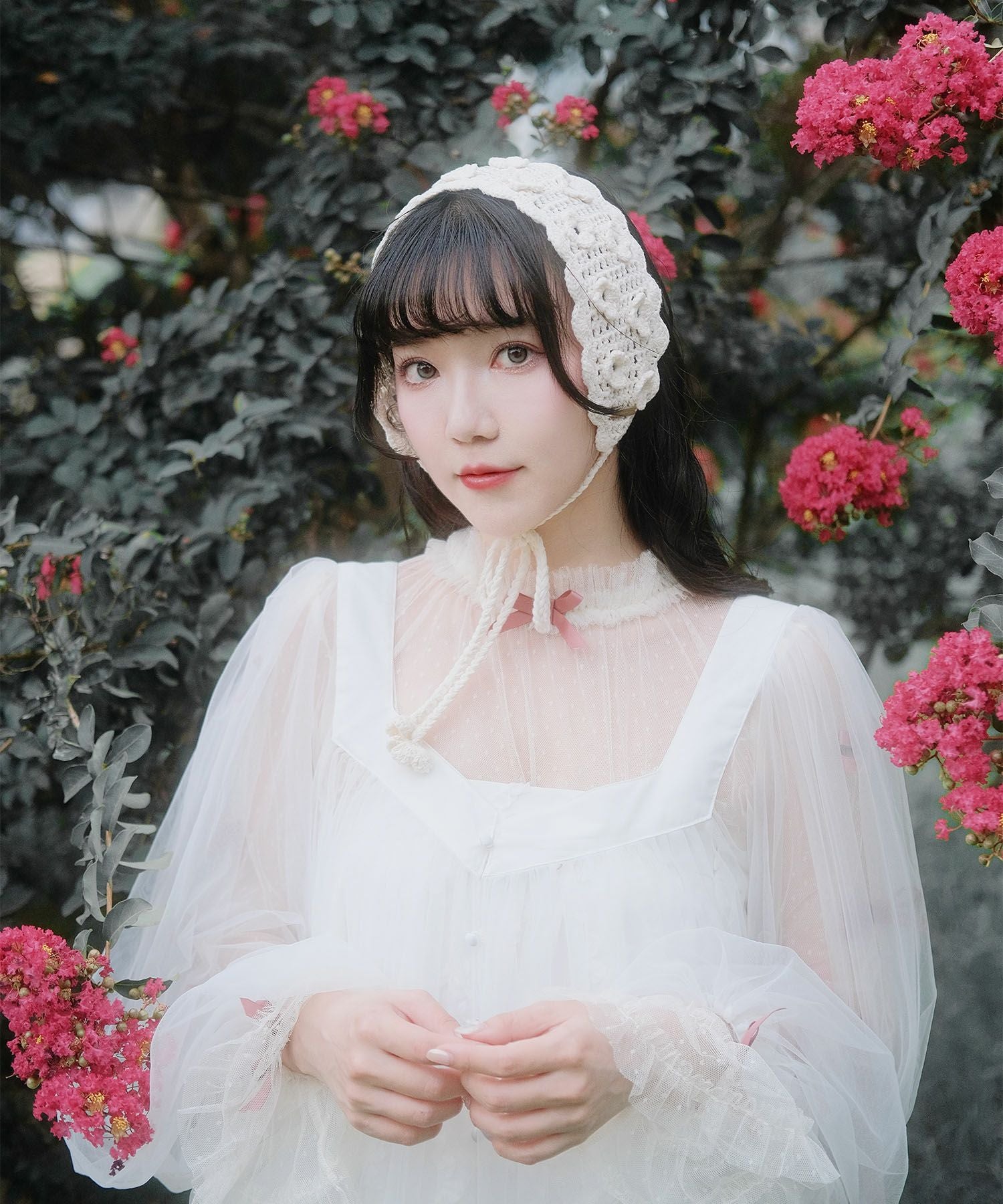 ドットチュール リボン トップス miolite 全5色｜mio511-0132【2