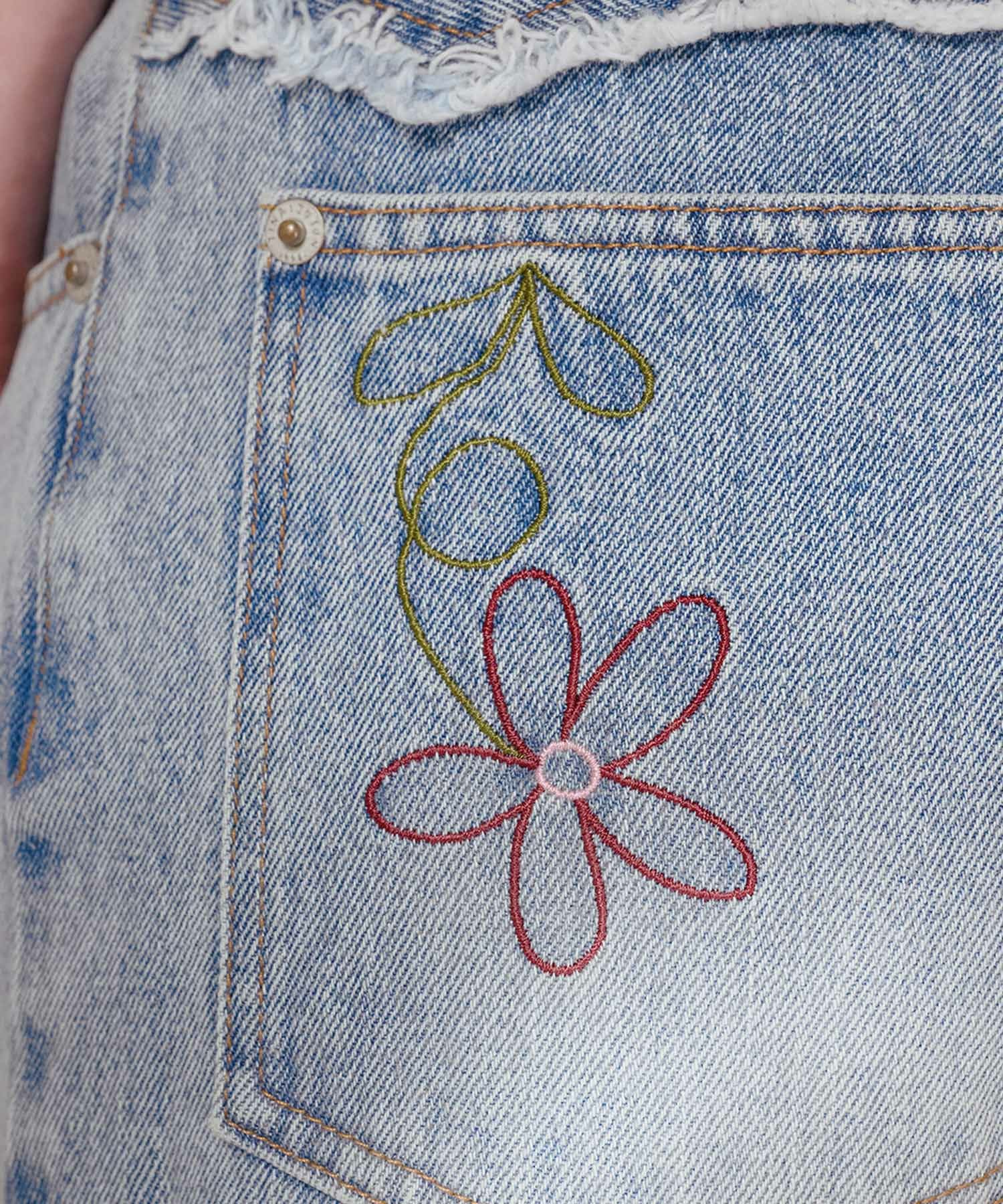 ウエスタンライク ルーズフレアデニムパンツ TINA：JOJUN 全1色