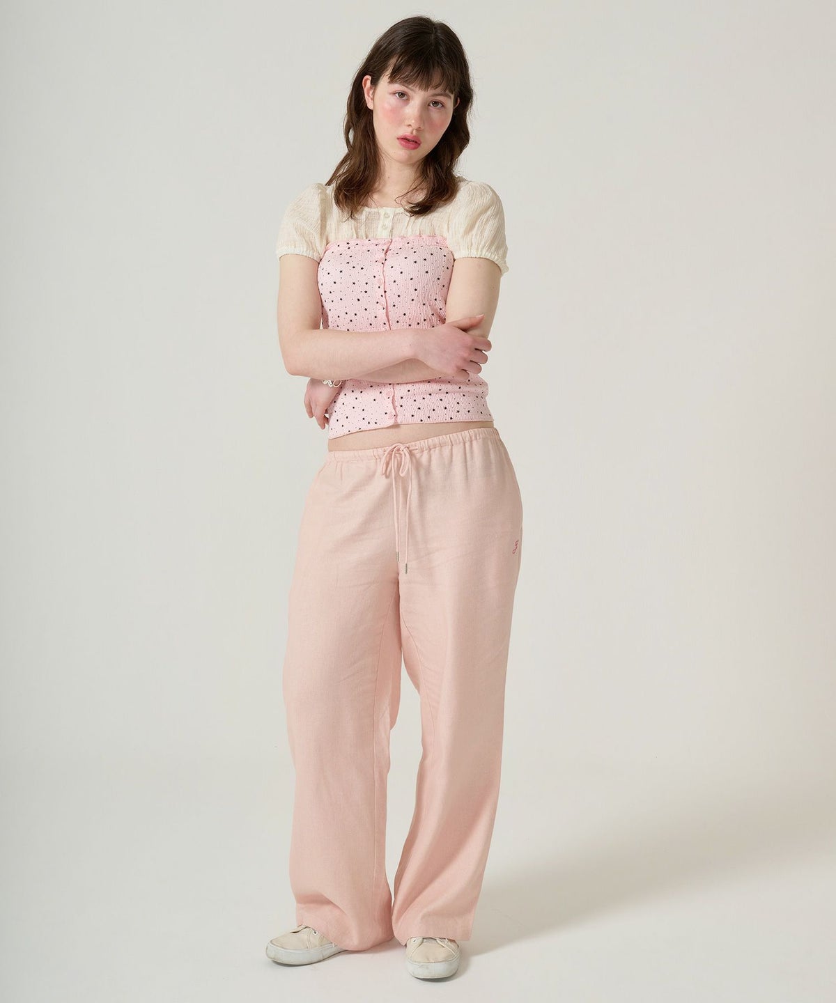 トップス/チューブトップ/スター/ドット