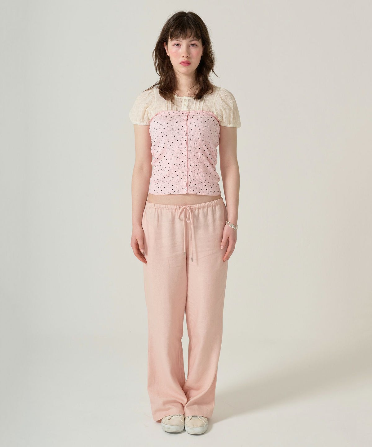 トップス/チューブトップ/スター/ドット