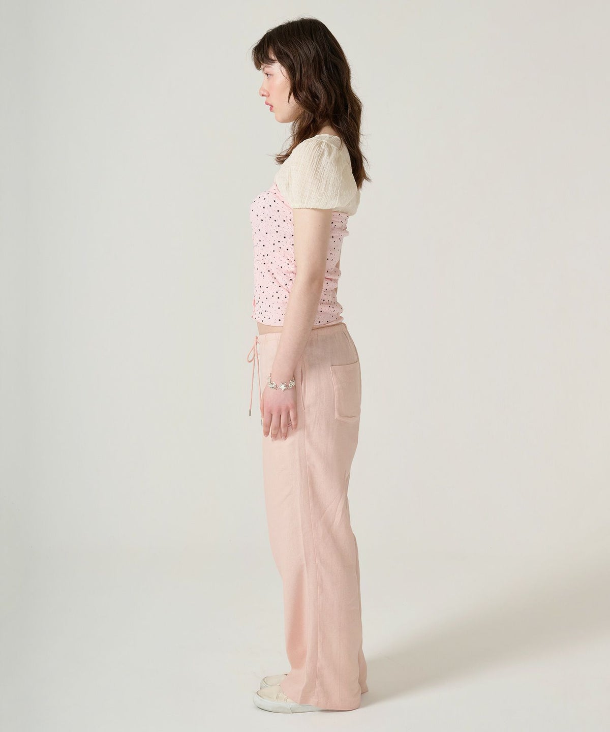 トップス/チューブトップ/スター/ドット