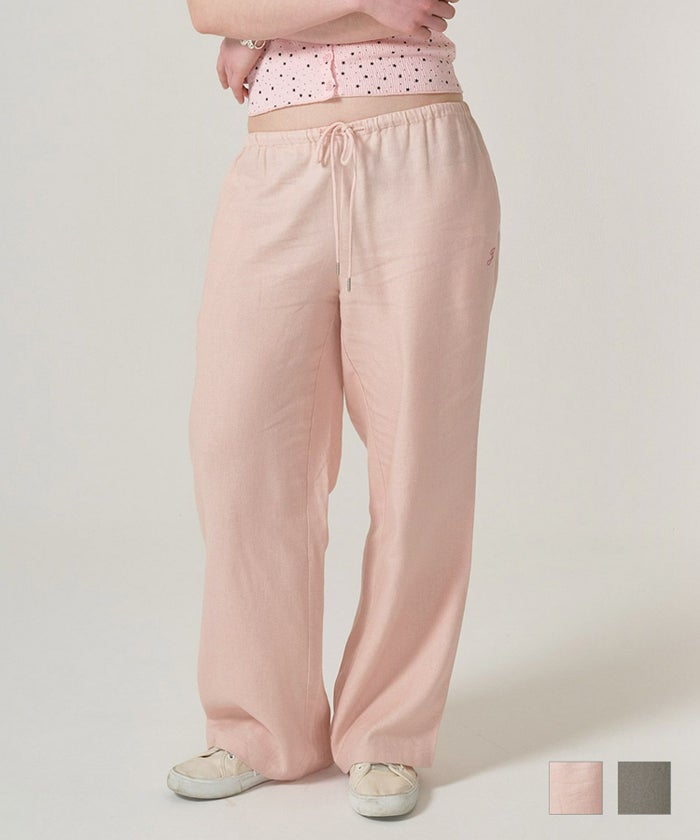 ボトムス/リラックスパンツ/ストーン付き