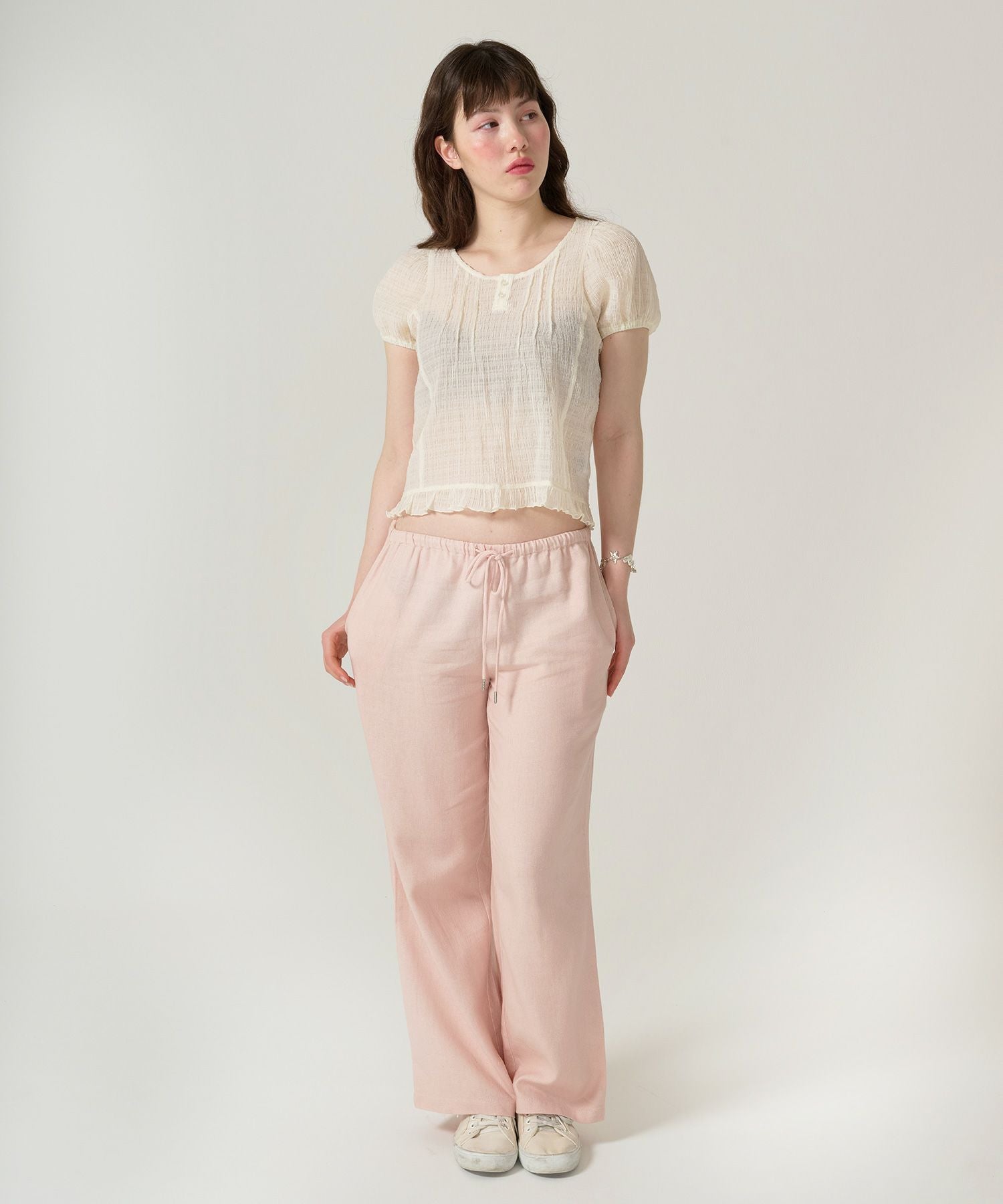 Early-Summer-SALE ストーン付き ドローストリングパンツ TINA：JOJUN