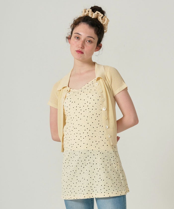 ニット/襟付きニット/シアー/トップス