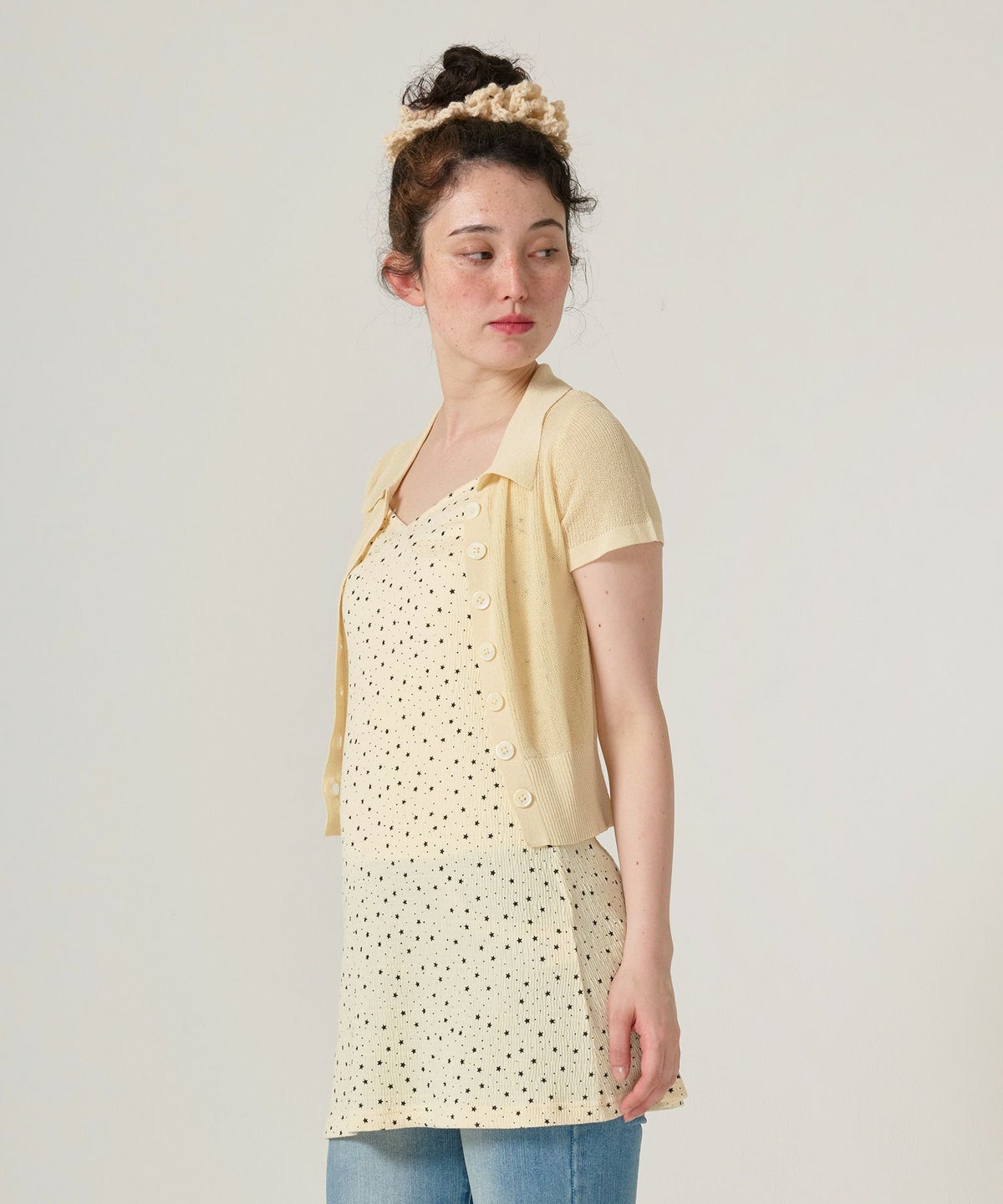 ニット/襟付きニット/シアー/トップス