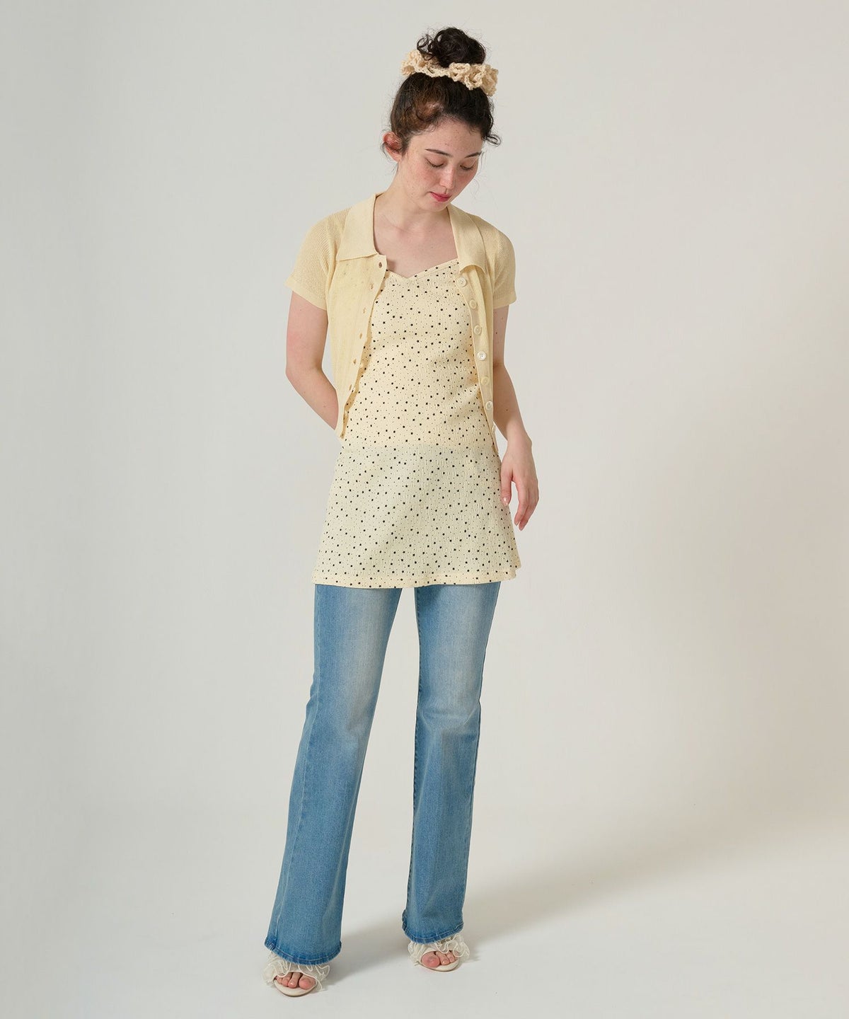 ニット/襟付きニット/シアー/トップス