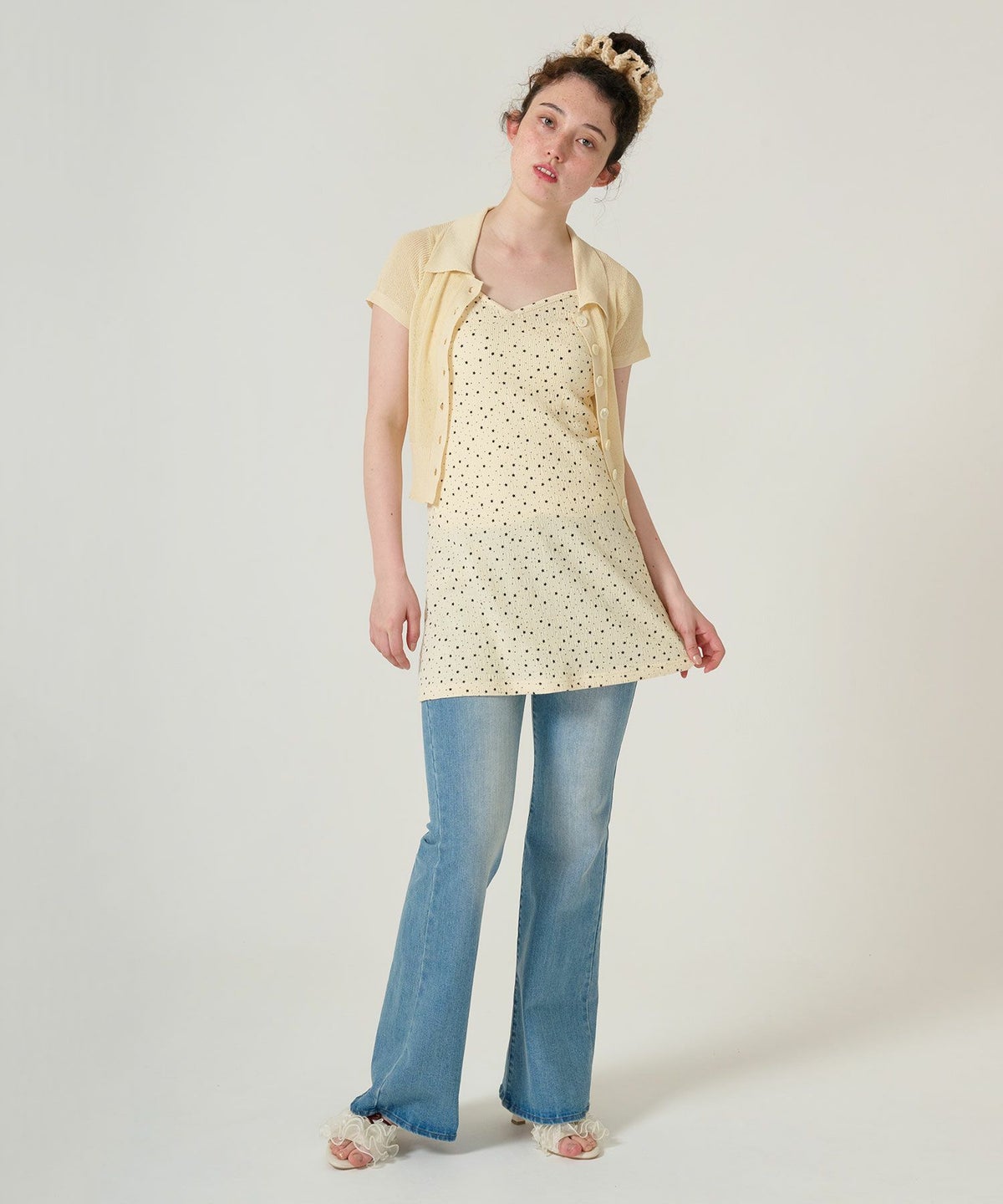 ニット/襟付きニット/シアー/トップス