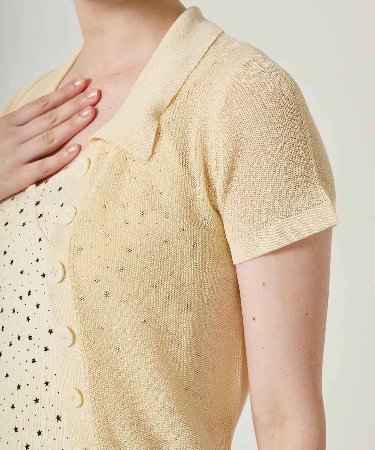 ニット/襟付きニット/シアー/トップス