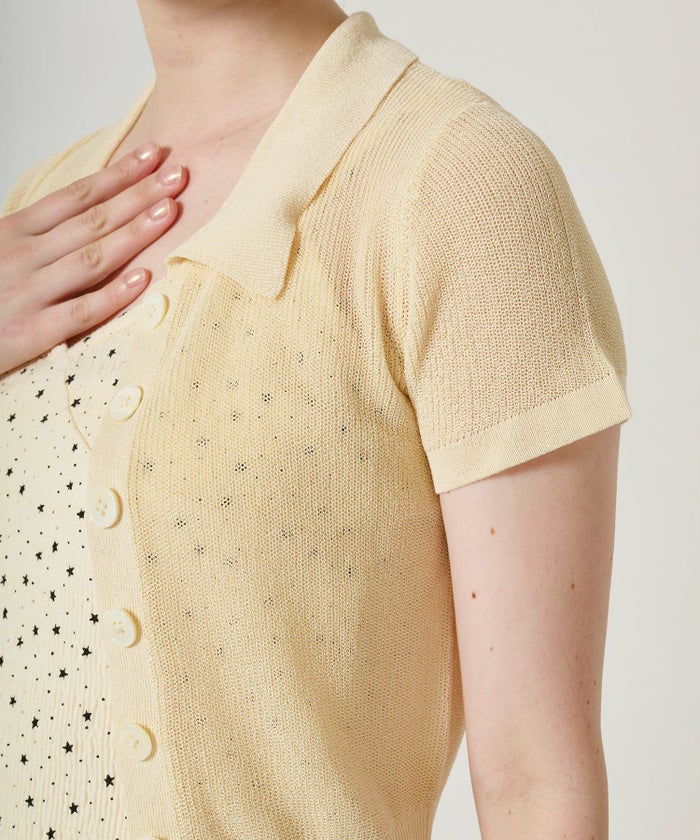 ニット/襟付きニット/シアー/トップス