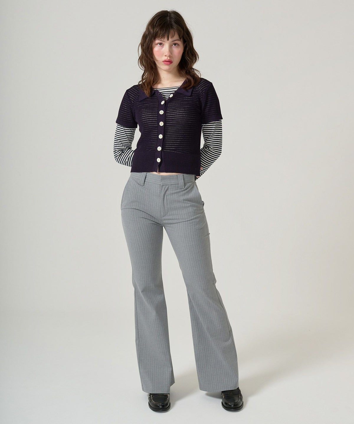 ニット/襟付きニット/シアー/トップス