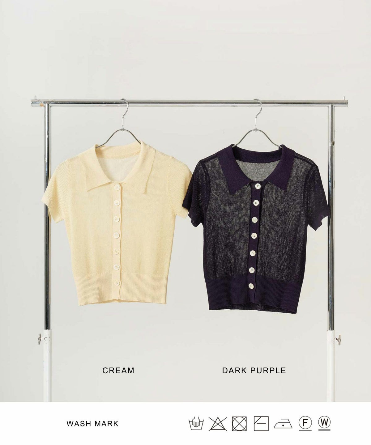 ニット/襟付きニット/シアー/トップス