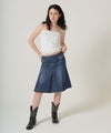 スカート/プリーツ/デニム/ミディ丈