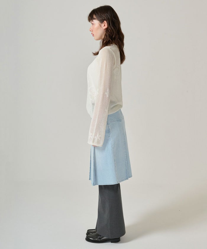 スカート/プリーツ/デニム/ミディ丈