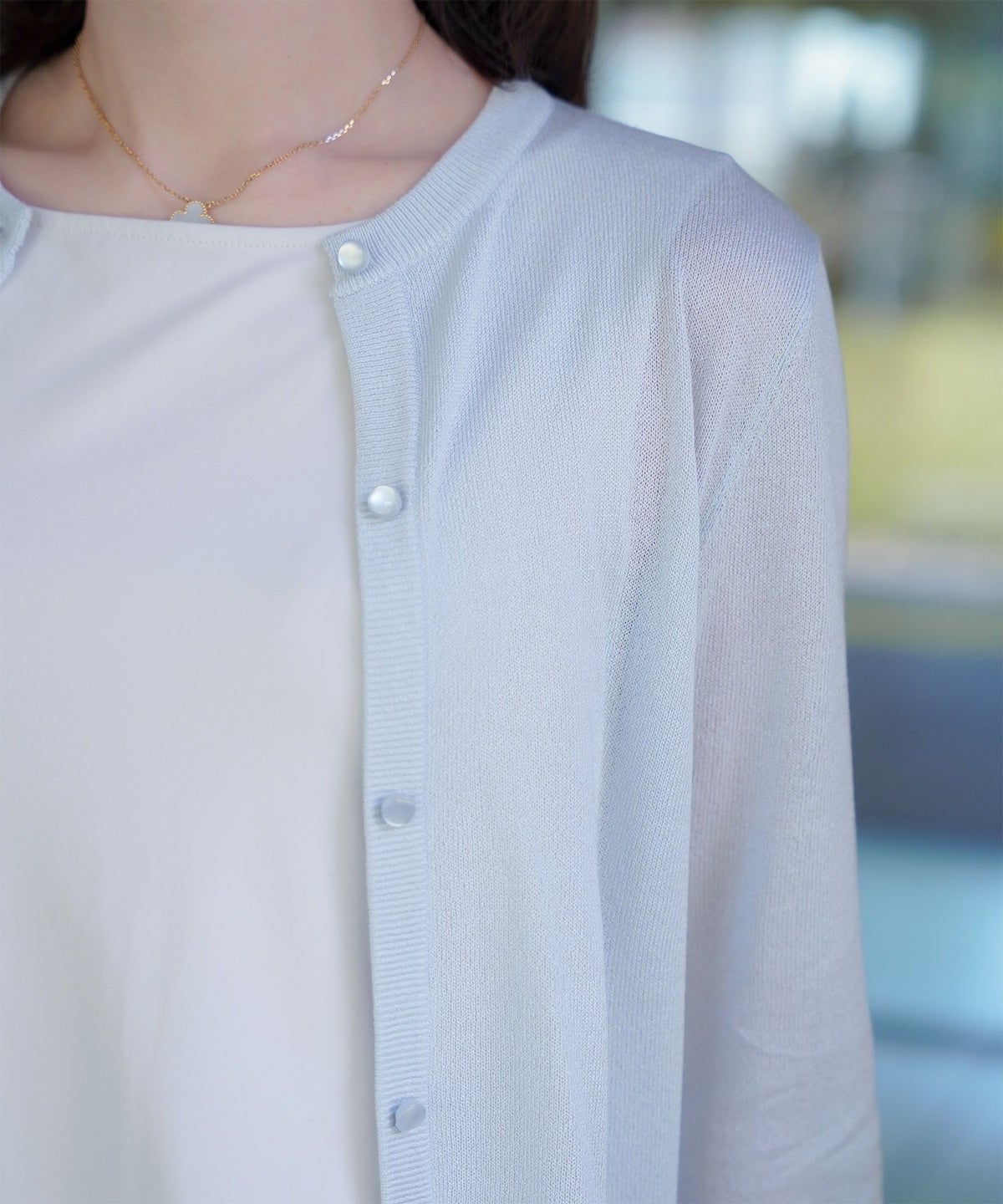 レディース トップス カーディガン サマーニット アンサンブル ペプラム きれいめ 洗える サックス/ベージュ/グレー/ネイビー M