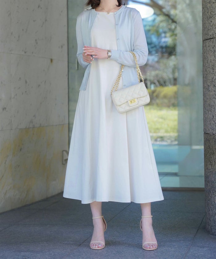 レディース トップス カーディガン サマーニット アンサンブル ペプラム きれいめ 洗える サックス/ベージュ/グレー/ネイビー M