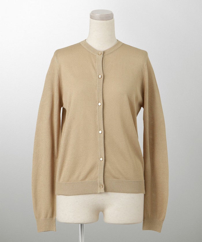 レディース トップス カーディガン サマーニット アンサンブル ペプラム きれいめ 洗える サックス/ベージュ/グレー/ネイビー M